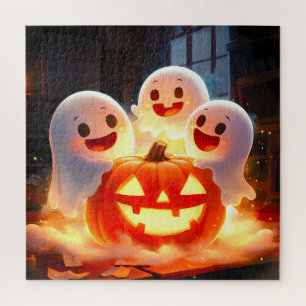 Puzzle Espeluznante Fiesta de calabaza fantasma