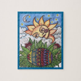 Puzzle Espera tu Huevo ucraniano de Pascua de Pysanka