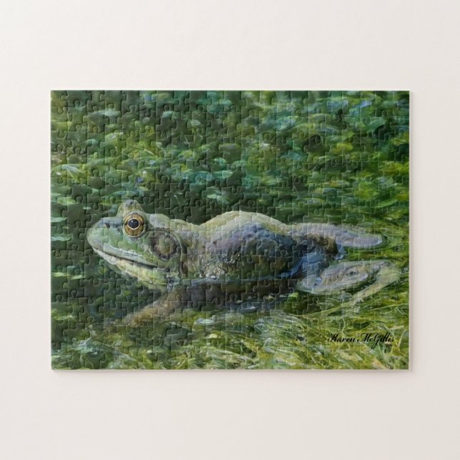 Puzzle Esperando el arte de su dama Bullfrog (Horizontal)