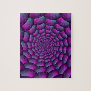 Puzzle Espiral de bolas en azul rosado y morado