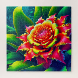 Puzzle Espiral de flores vibrantes