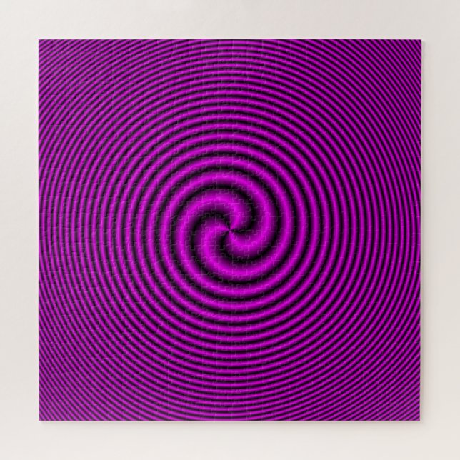 Puzzle Espiral de tres barbas en rosa violeta (Horizontal)