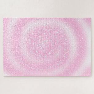 Puzzle Espiral estridente de color rosa delgado