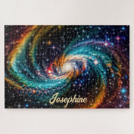 Puzzle Espiral galáctica índigo en nombre del espacio ult