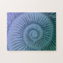Espiral morada y verde del arte de los fósiles amo
