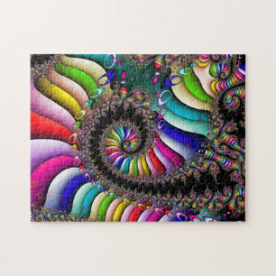 Puzzle Espiral multicolor del fractal