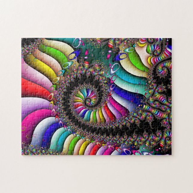 Puzzle Espiral multicolor del fractal (Horizontal)