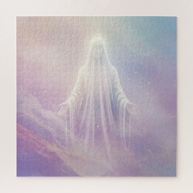 Puzzle Espíritu amistoso blanco angélico nublado en el ci (Vertical)