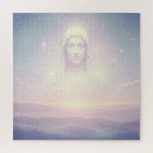 Puzzle Espíritu angélico transparente aparece en el cielo