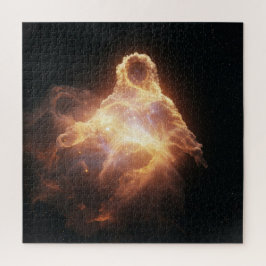 Puzzle Espíritu brillante de fuego en oscuridad mística d