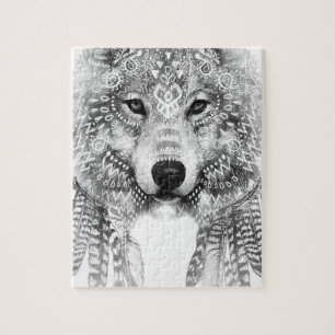 Puzzle Espíritu de lobo tribal
