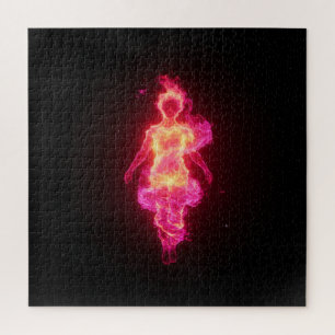 Puzzle Espíritu Flamante Rosa y Blanco en Universo