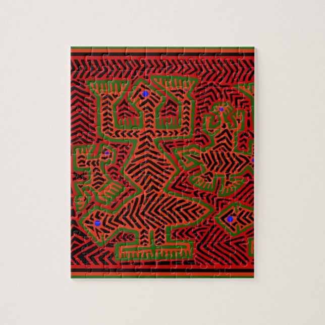 Puzzle Espíritus Mola de los indios Kuna (Vertical)