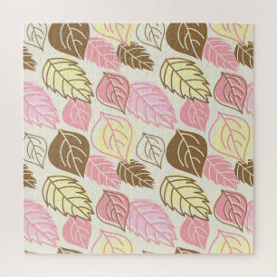 Puzzle Esplendor Otoño: Patrón de hojas sin foco