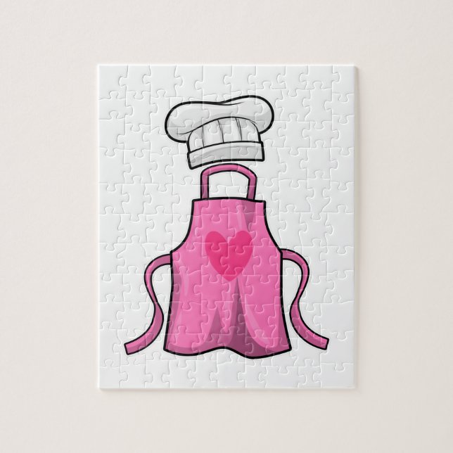 Puzzle Esponja de cocina y gorra de cocina con corazón (Vertical)
