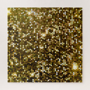Puzzle Espuma de oro: fondo brillante.