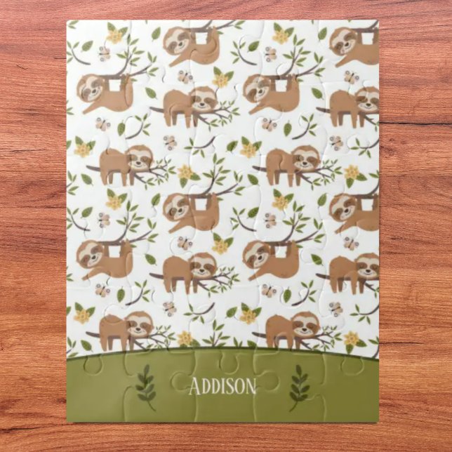 Puzzle Espumas cortas durmiendo sobre el patrón de niños  (Subido por el creador)