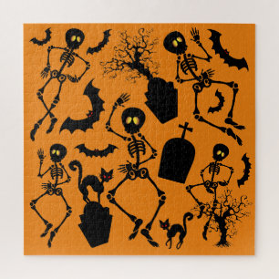 Puzzle Esqueletos de Halloween Danza macabra