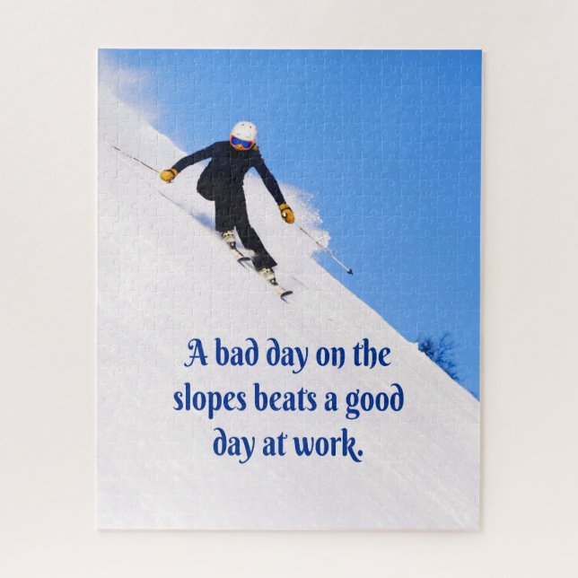 Puzzle Esquí de montaña Gracioso (Vertical)