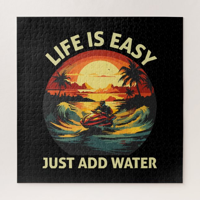 Puzzle Esquiador de moto acuática clásico (Vertical)