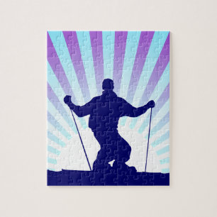 Puzzle esquiador en declive