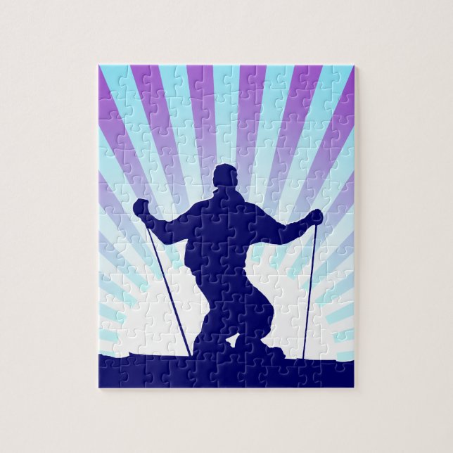 Puzzle esquiador en declive (Vertical)