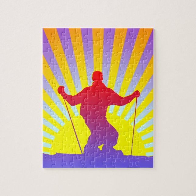 Puzzle esquiador en declive (Vertical)