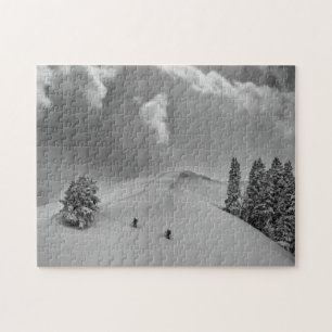 Puzzle Esquiadores de travesía en nieve fresca