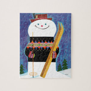 Puzzle Esquíes para Snowman