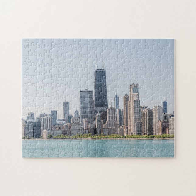Puzzle Esquina De Chicago Con Lago Michigan (Horizontal)