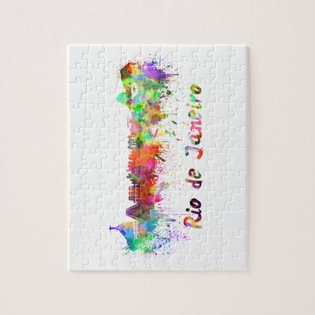 Puzzle Esquina de Río de Janeiro en acuarela (Vertical)