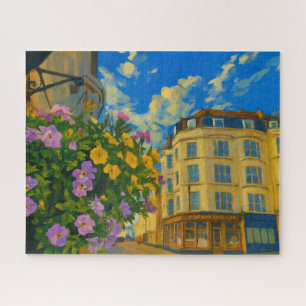 Puzzle Esquina en auge - Vibrante calle europea
