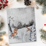 Puzzle Esquinas acuáticas del paisaje invernal<br><div class="desc">Este diseño se puede personalizar haciendo clic en el botón personalizar y cambiando el color, agregando un nombre, iniciales o sus palabras favoritas. Contáctame en colorflowcreations@gmail.com si quieres tener este diseño en otro producto. Compra mi pintura de acrílico abstracta original a la venta en www.etsy.com/shop/colorflowart. Ver más de mis creaciones...</div>