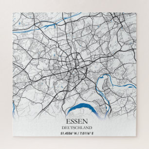 Puzzle Essen Deutschland City Map Viaje sencillo