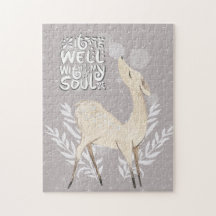 Está bien con mi alma, el venado acuarela invernal