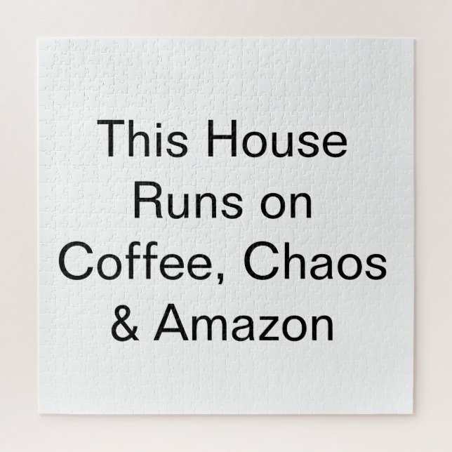 Puzzle Esta casa funciona con café, caos y Amazon (Vertical)