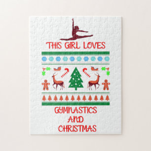 Puzzle Esta chica ama la gimnasia y la Navidad
