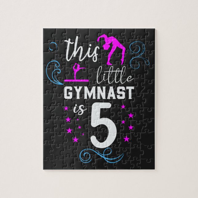 Puzzle Esta Pequeña Gimnasta Tiene 5 Chicas Cumpleaños (Vertical)