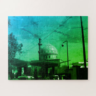 Puzzle Estación de gasolina vintage Irak Bagdad en mezqui
