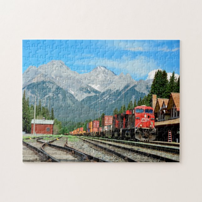 Puzzle Estación de tren de Banff Alberta. (Horizontal)