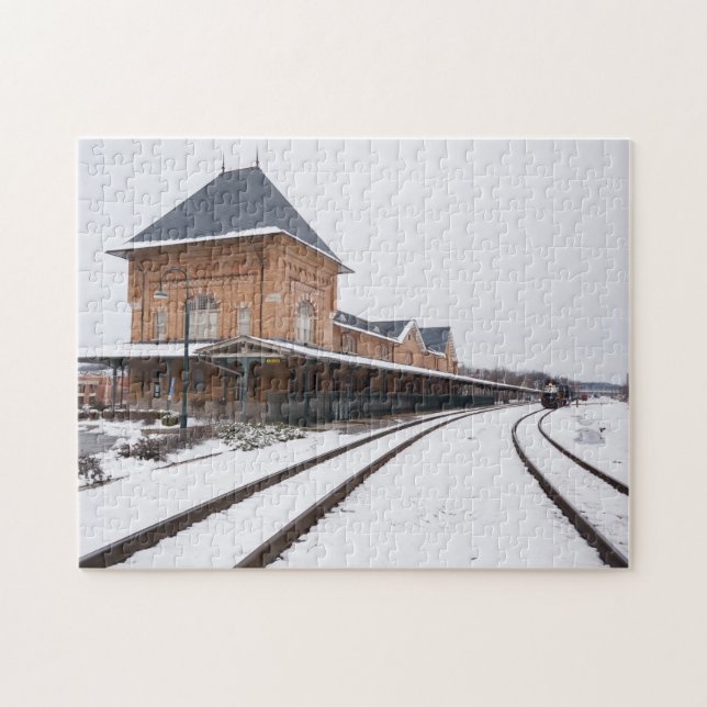 Puzzle Estación de tren de Bristol en la nieve (Horizontal)