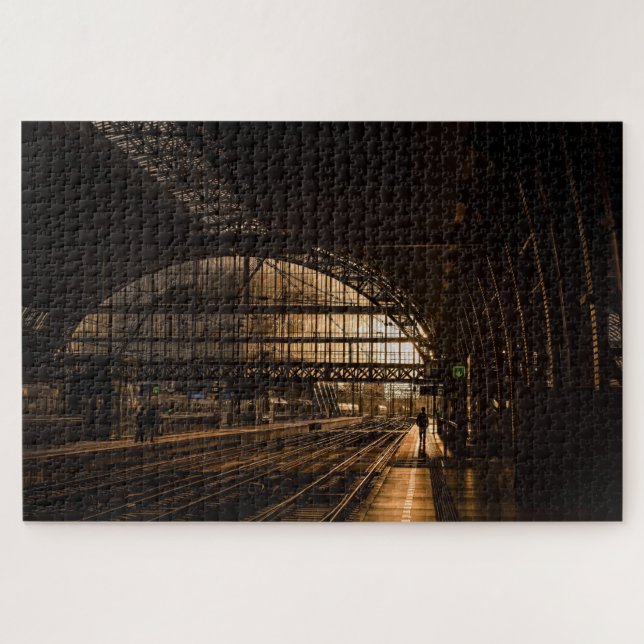 Puzzle Estación de tren de la mañana (Horizontal)