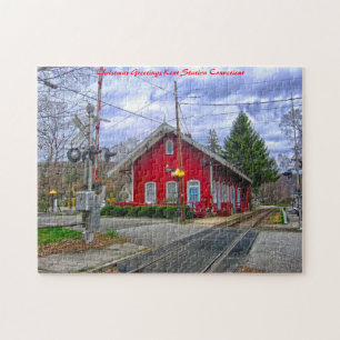 Puzzle Estación Kent Connecticut. Felicitaciones de Navid