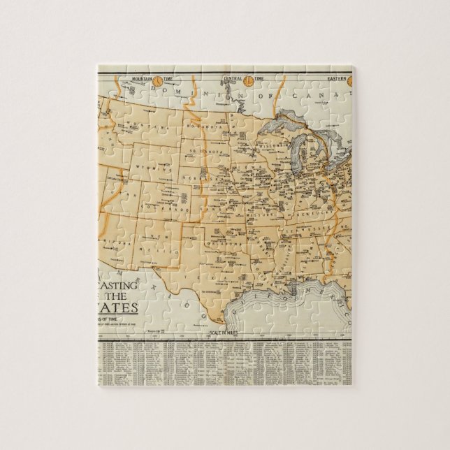 Puzzle Estaciones De Radiodifusión De Los Estados Unidos (Vertical)