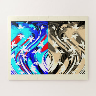 Puzzle Estaciones en arte de hojas