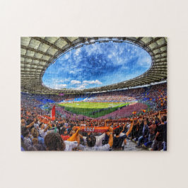 Puzzle estadio de fútbol lleno de hinchas