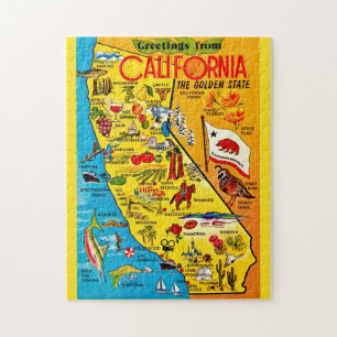 Puzzle Estado colorido de California