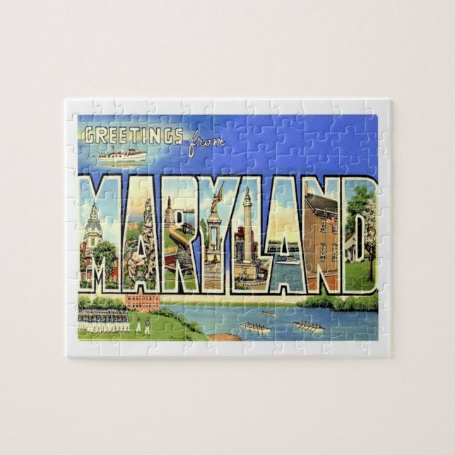 Puzzle Estados de Maryland Viajes (Horizontal)