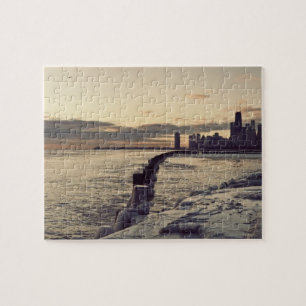 Puzzle Estados Unidos, Illinois, Chicago, Skyline al aman