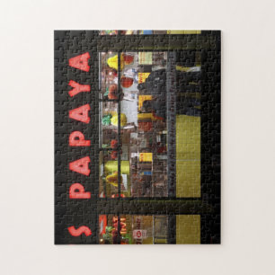 Puzzle Estados Unidos, Nueva York. Gray's Papaya: ventana